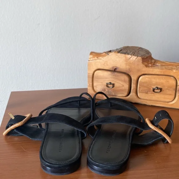 Veronica Beard Salva Strappy Slip On Buckled Sandals - Picture 5 of 9